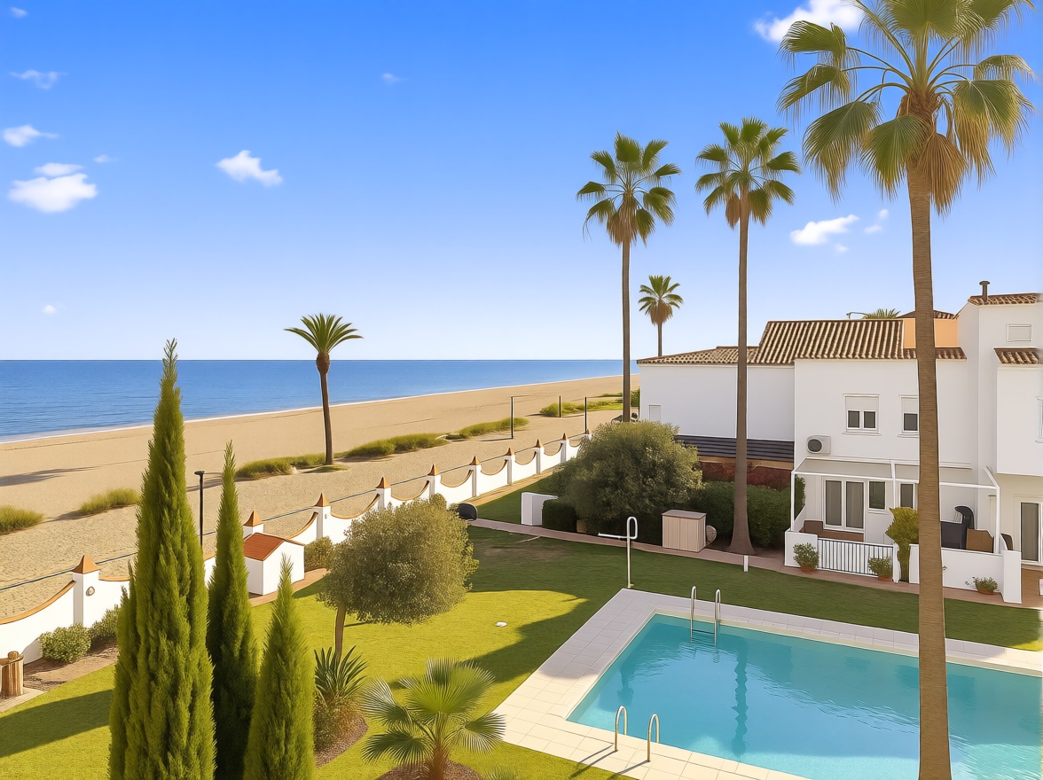 Chalet with direct beach access in Casares — Sea view