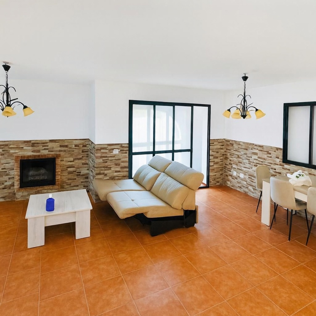 Chalet with direct beach access in Casares — Living room