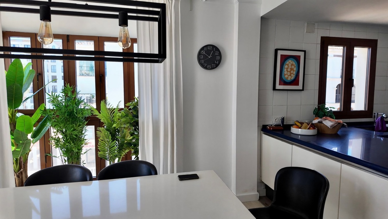Duplex en première ligne de plage à Puerto de la Cruz — Cuisine