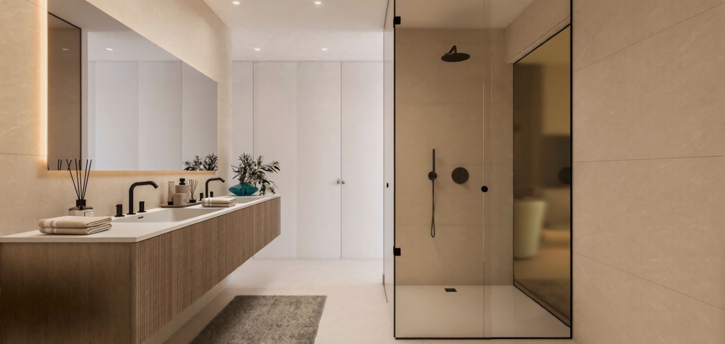 Beachfront flat in Manilva — Bathroom