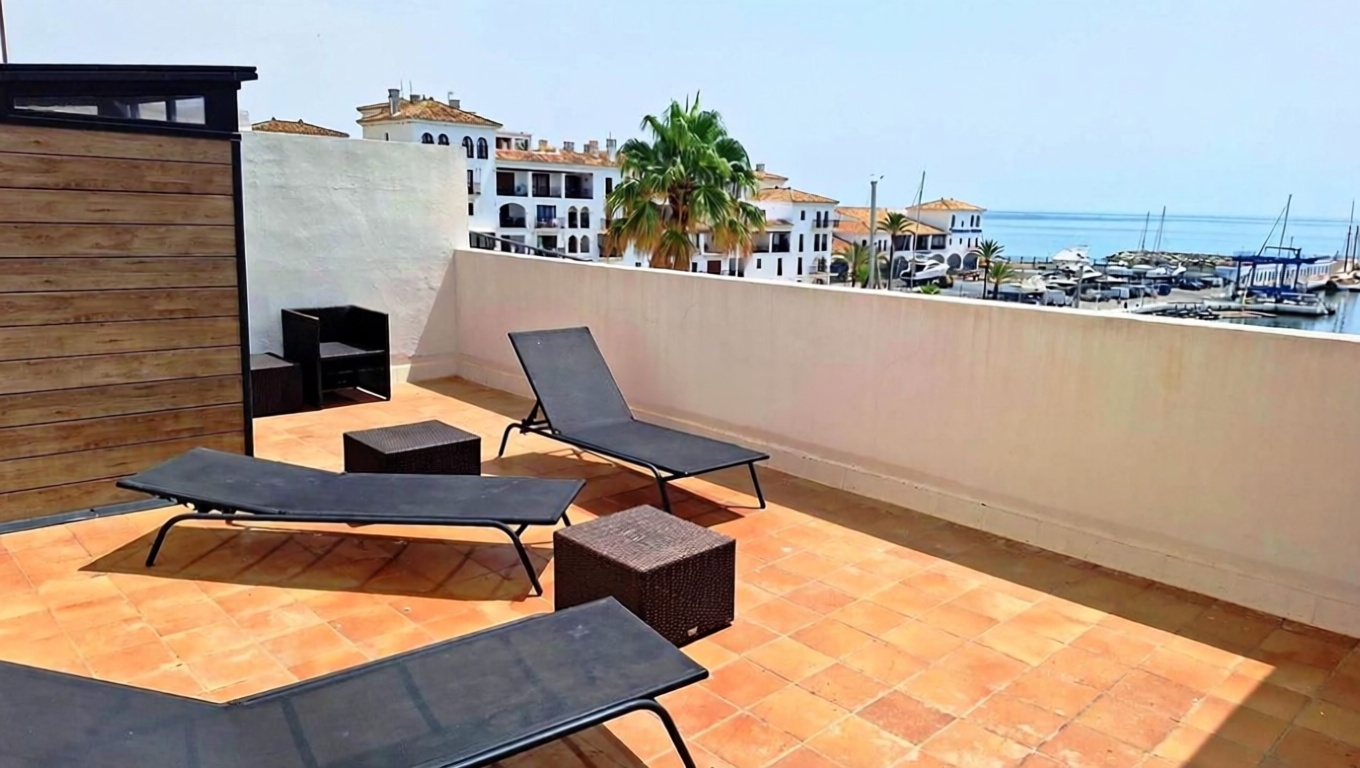 Ático en primera línea de mar en Puerto de la Cruz — Terraza mar