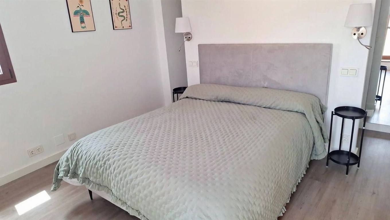 Ático en primera línea de mar en Puerto de la Cruz — Dormitorio