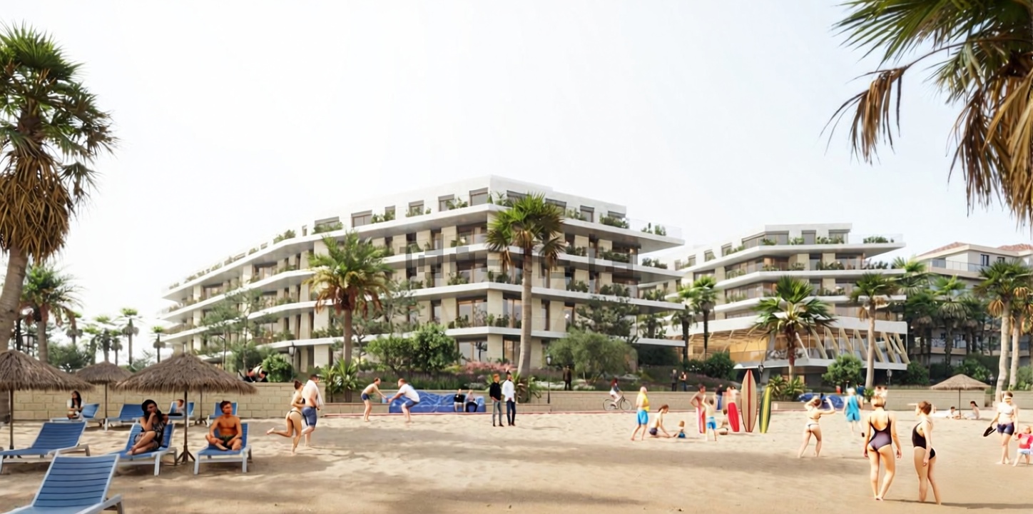 Piso en primera línea de playa en Puerto de la Cruz — Vista mar