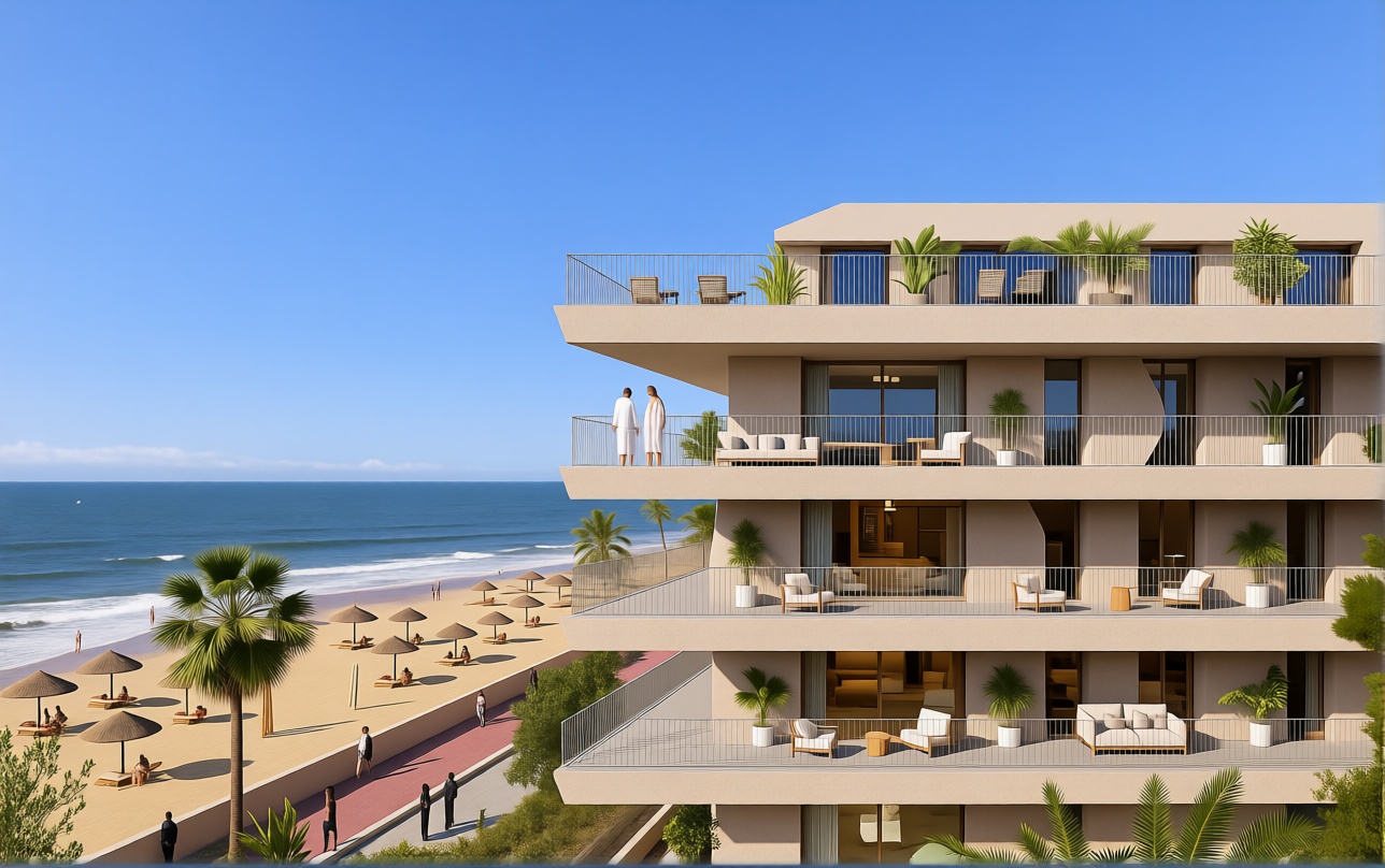 Beachfront flat in Puerto de la Cruz — Sea view