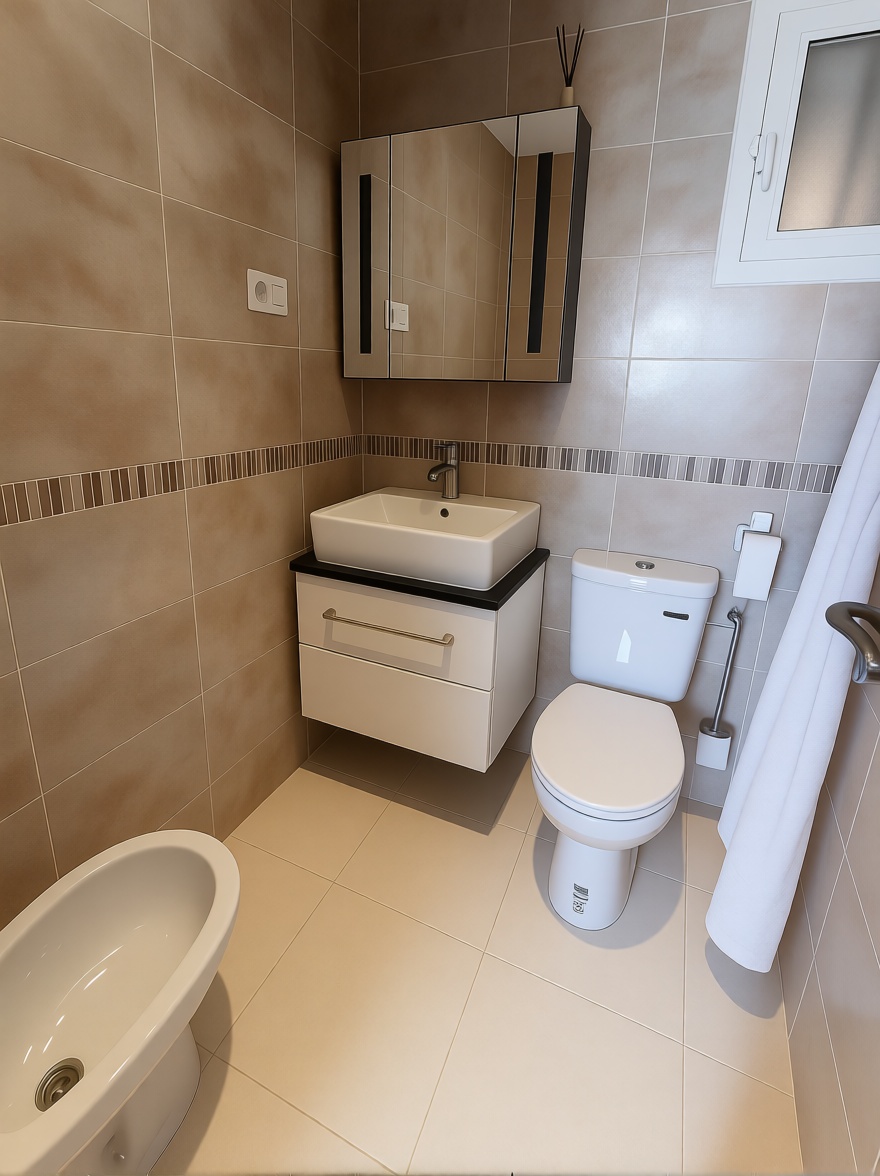 Piso en venta en primera línea de playa en Oropesa del Mar — Baño
