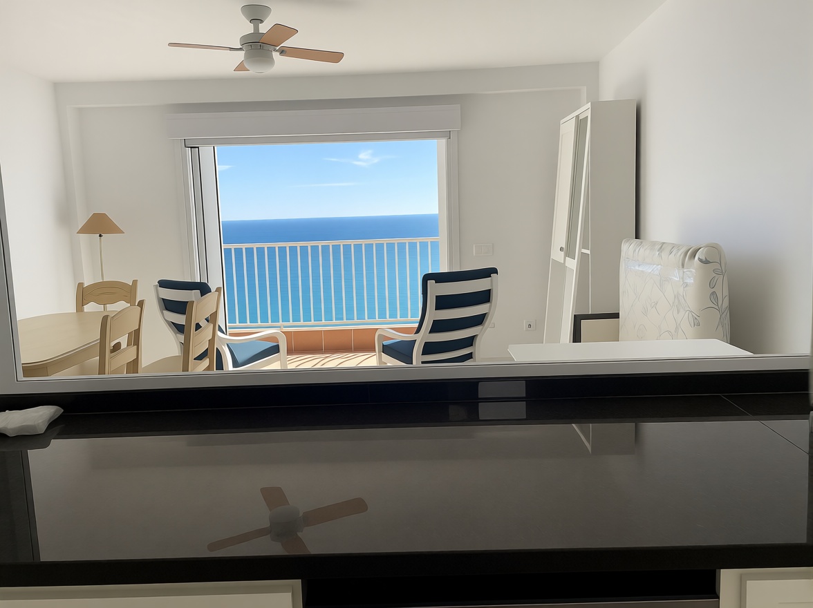 Seafront attic in Manilva — Sea terrace