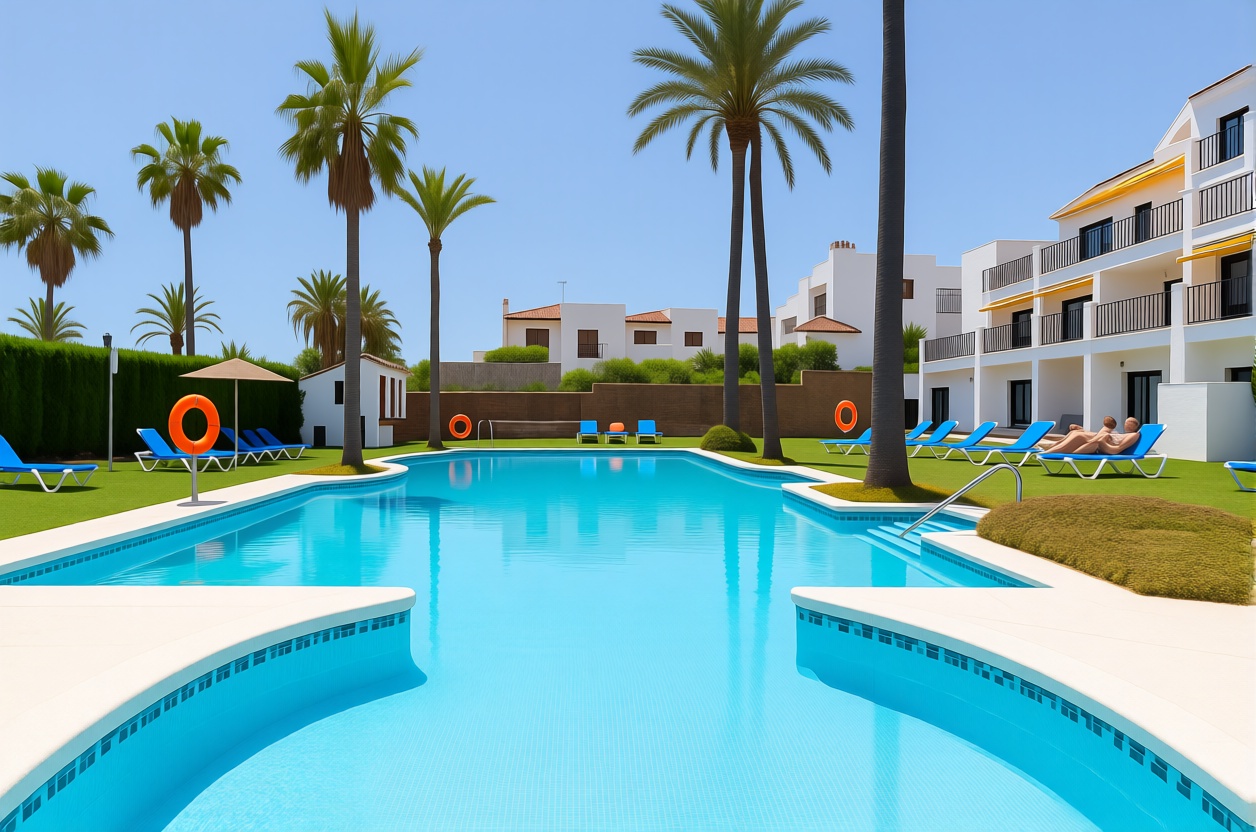 Beachfront flat in Manilva — Sea view