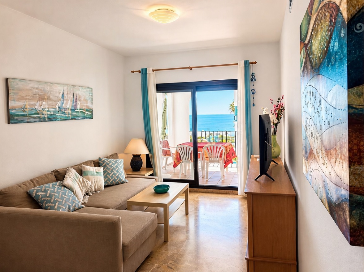 Beachfront flat in Puerto de la Cruz — Living room