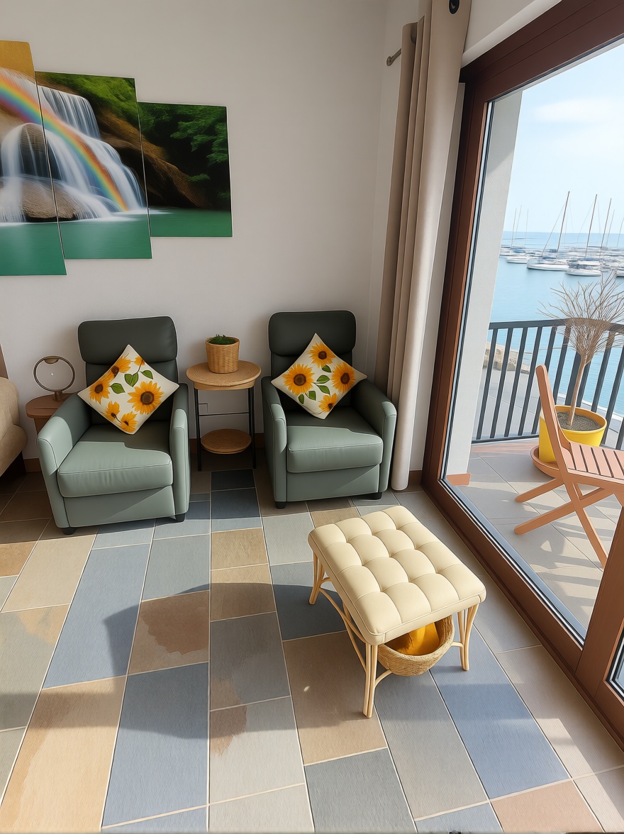 Beachfront studio in Puerto de la Cruz — Living room