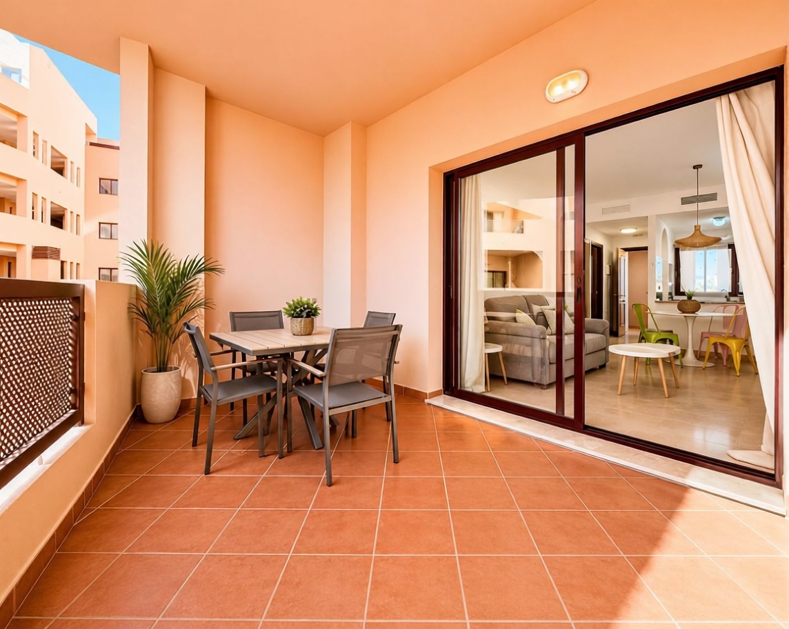 Appartement en première ligne de plage à Manilva — Terrasse