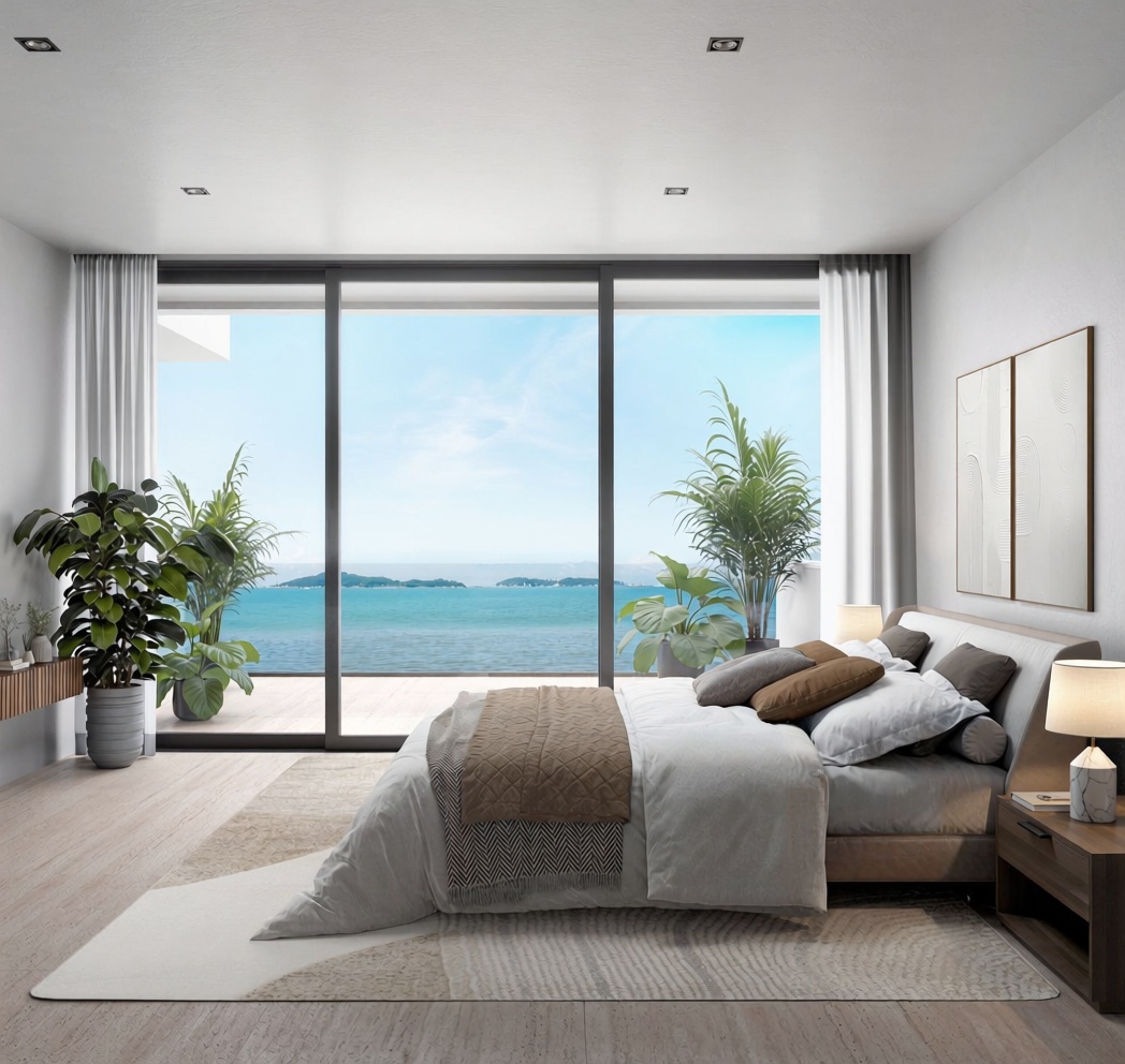 Chalet with direct beach access in Cullera — Bedroom