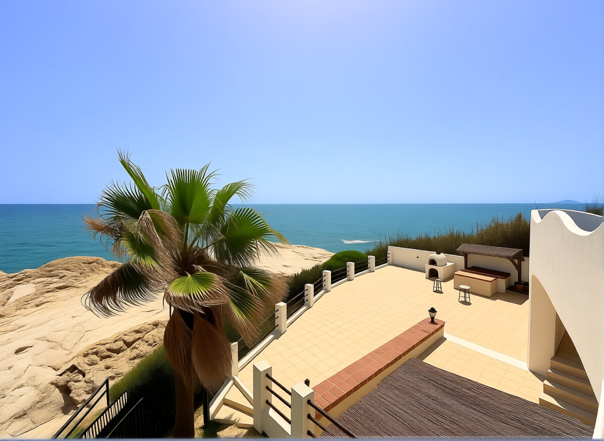 Chalet avec accès direct à la plage à Cullera — Terrasse mer