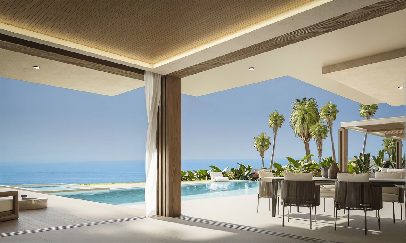 Chalet with direct beach access in Cullera — Sea terrace