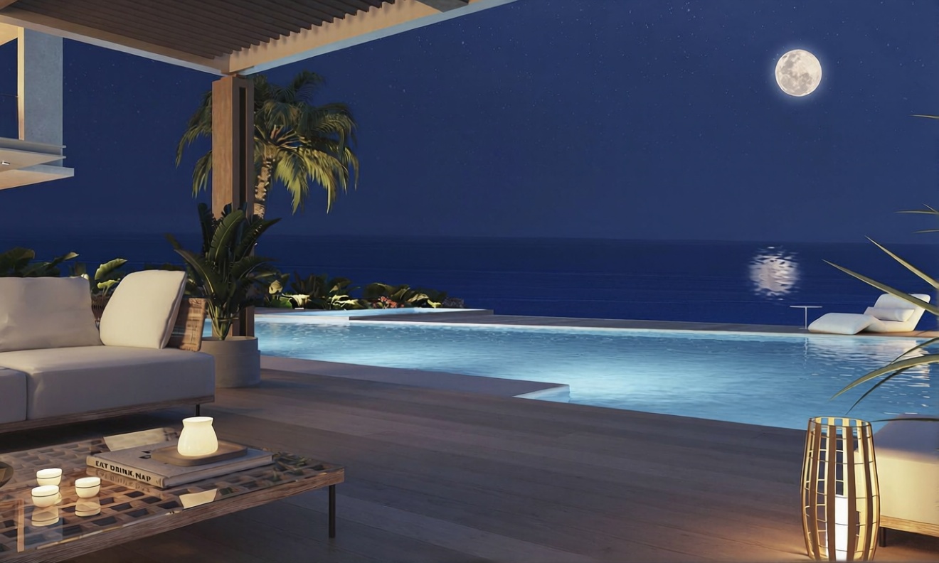 Chalet with direct beach access in Cullera — Sea terrace