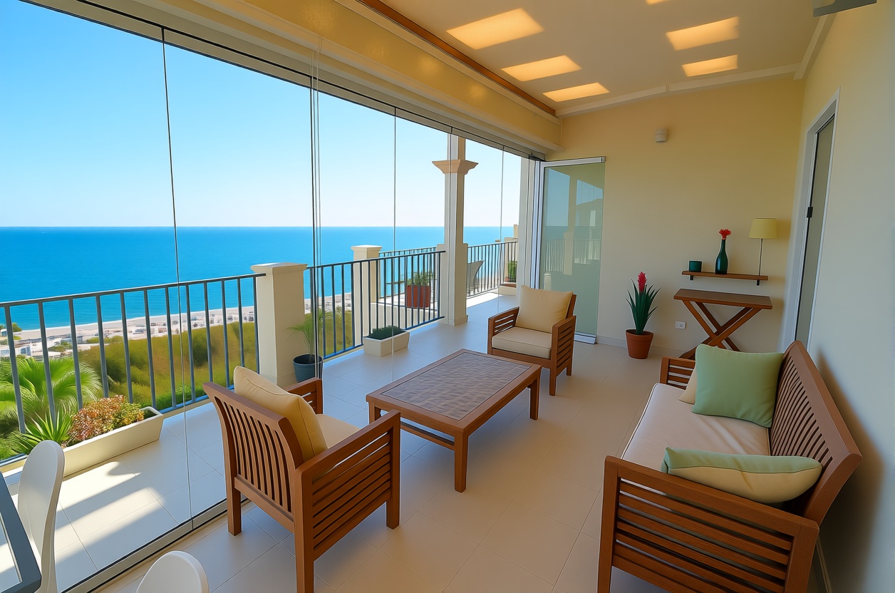 Appartement en attique en première ligne de mer à Cullera — Terrasse mer