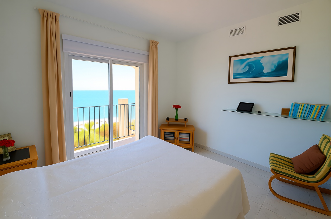 Appartement en attique en première ligne de mer à Cullera — Chambre