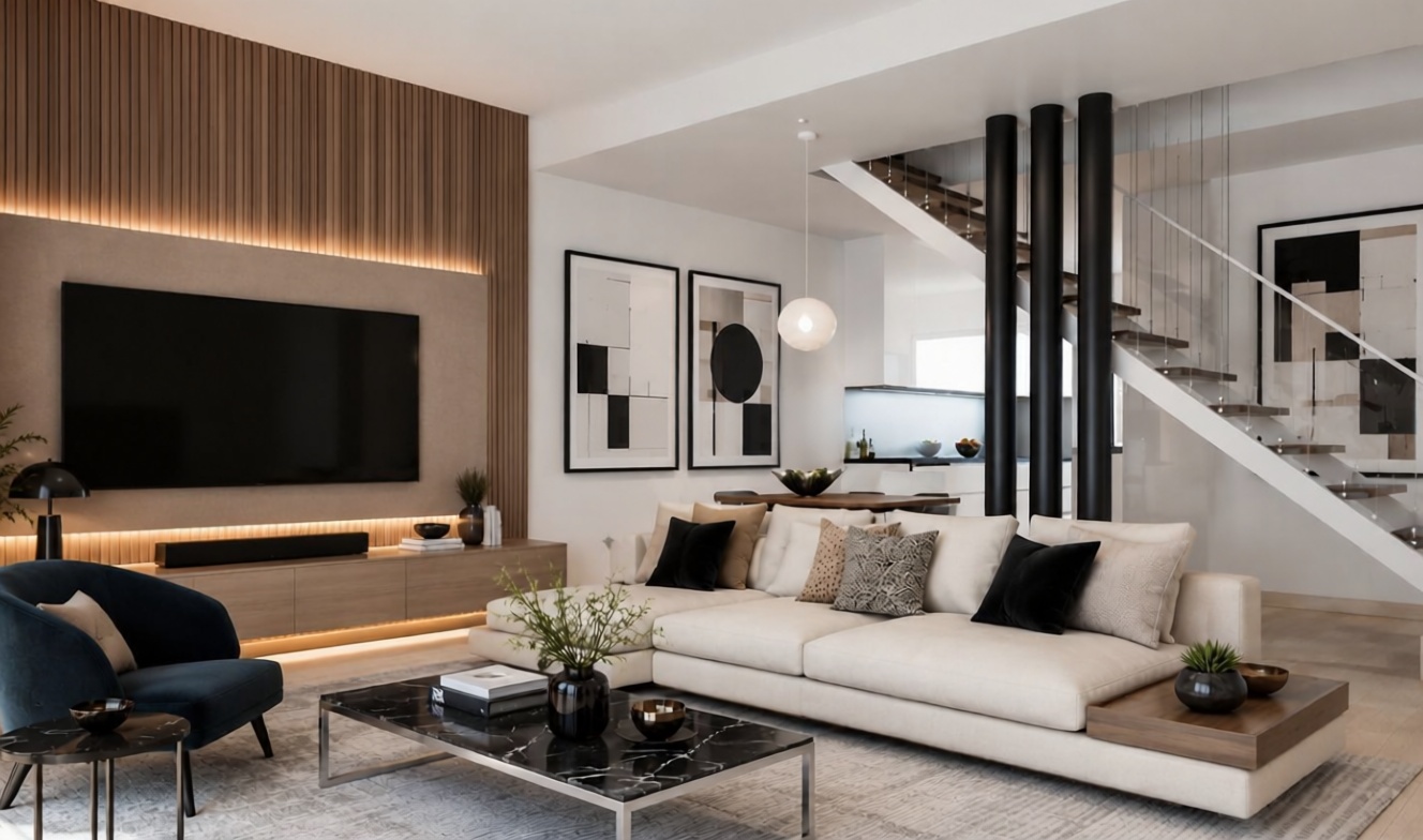 Appartement en première ligne de plage à Cullera — Séjour