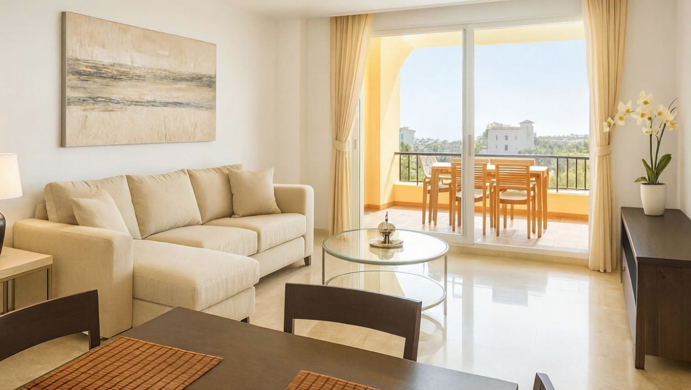 Wohnung in erste Strandlinie in Sotogrande — Wohnzimmer