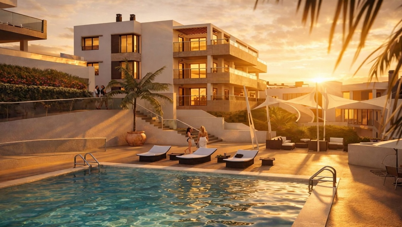Wohnung in erste Strandlinie in Campos — Pool