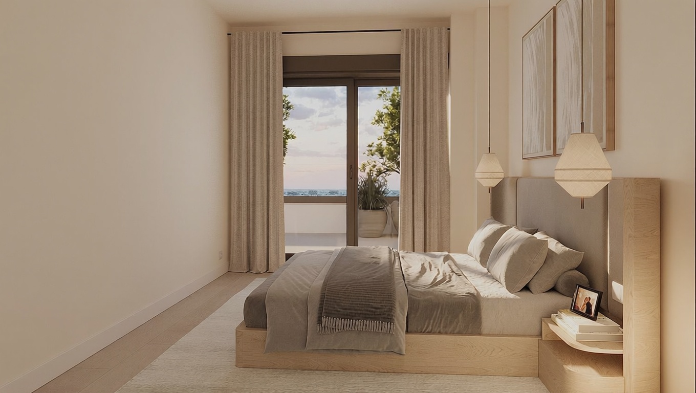 Wohnung in erste Strandlinie in Campos — Schlafzimmer