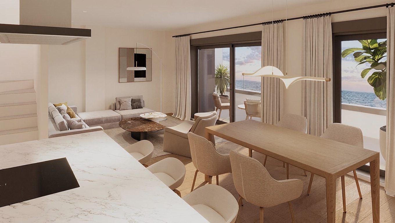 Wohnung in erste Strandlinie in Campos — Wohnzimmer