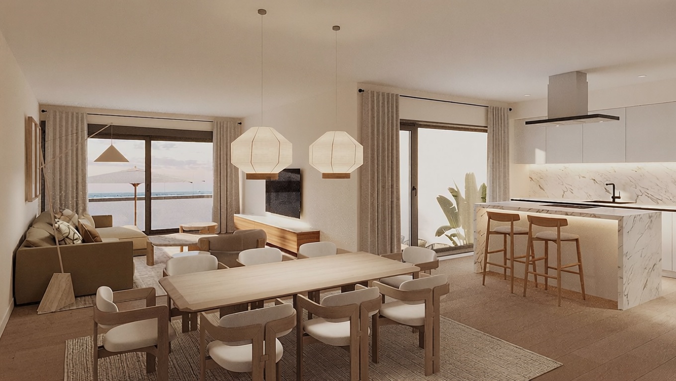 Wohnung in erste Strandlinie in Campos — Wohnzimmer