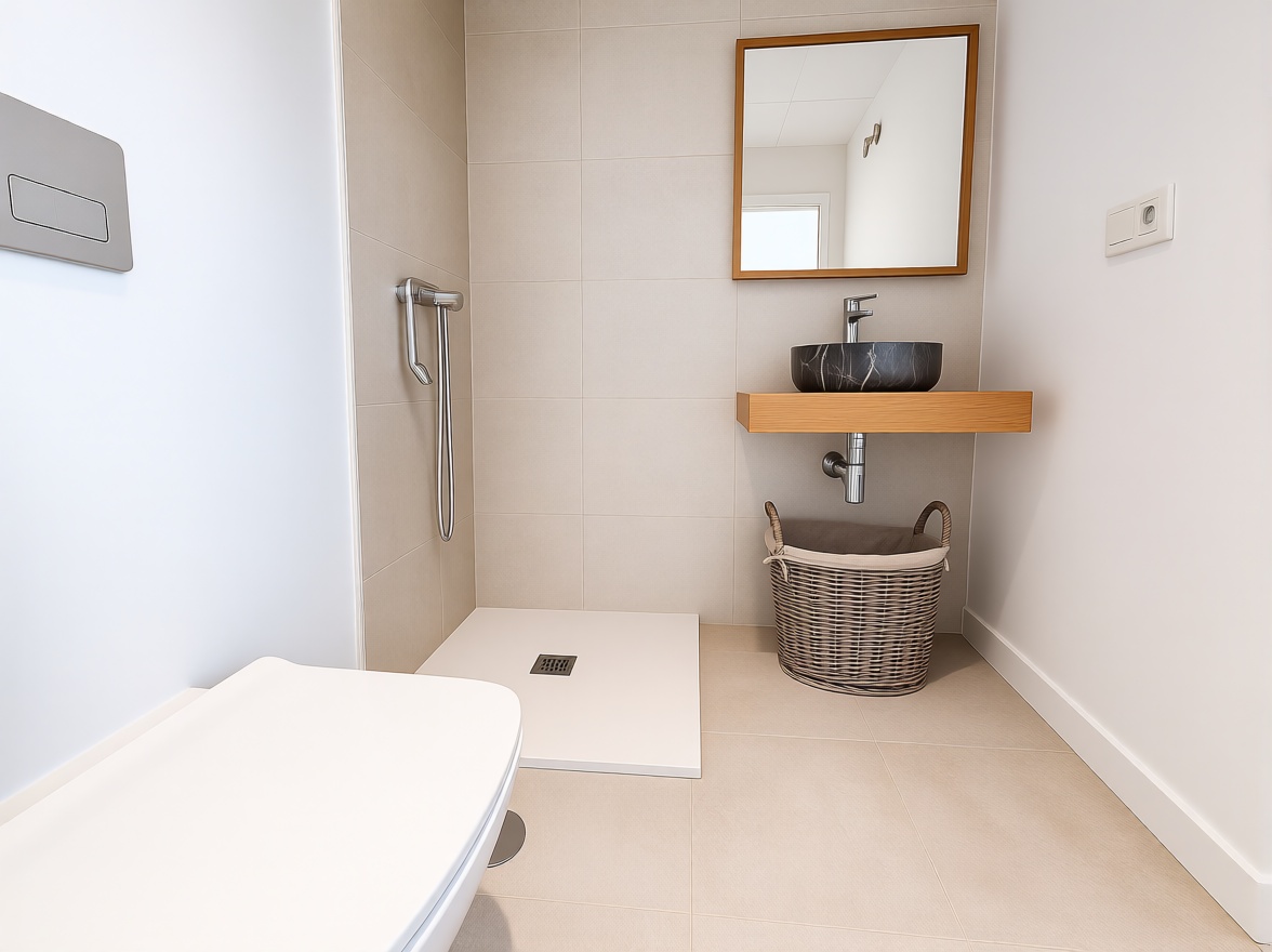 Duplex em primeira linha de praia em La Pineda — Casa banho