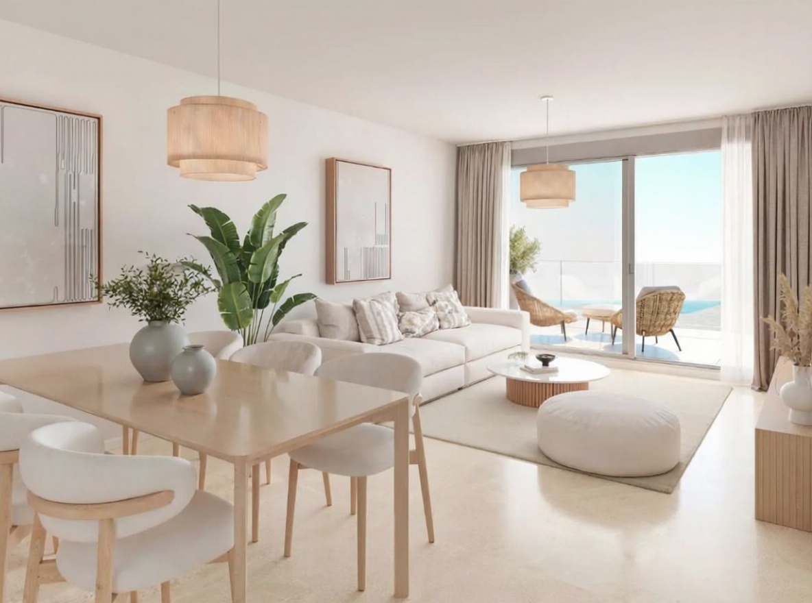 Wohnung in erste Strandlinie in La Pineda — Wohnzimmer