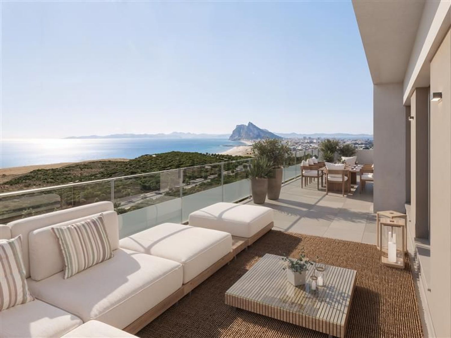 Apartamento em primeira linha de praia em La Pineda — Terraço mar