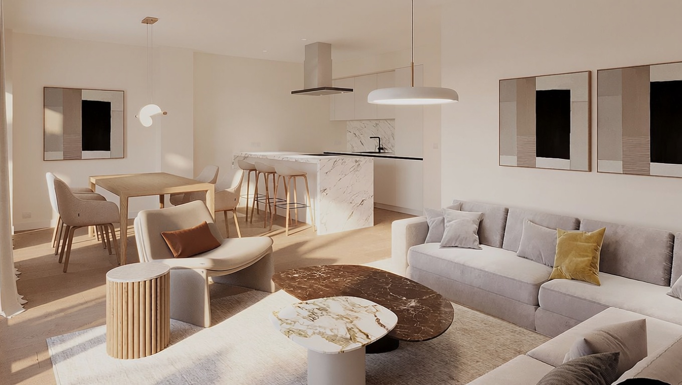Apartamento em primeira linha de praia em La Pineda — Sala