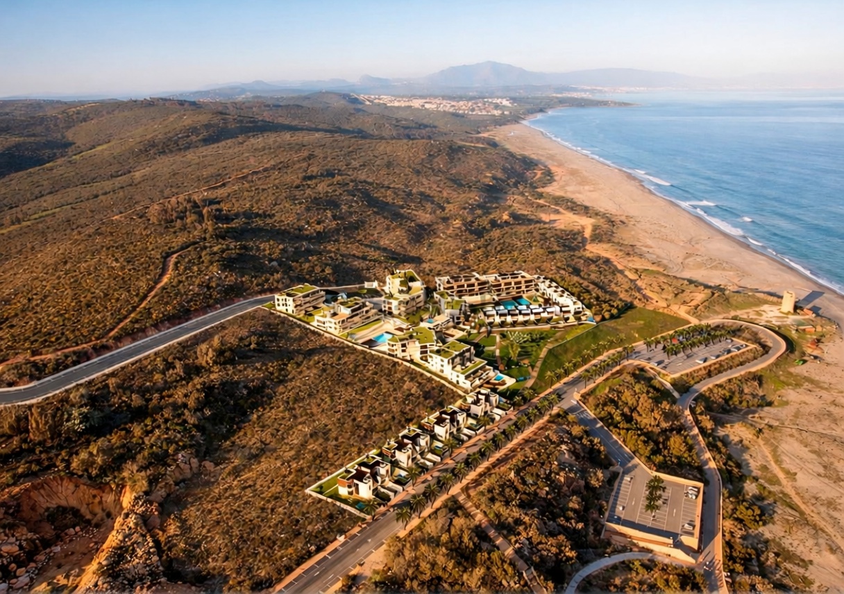 Apartamento em primeira linha de praia em La Pineda — Aérea