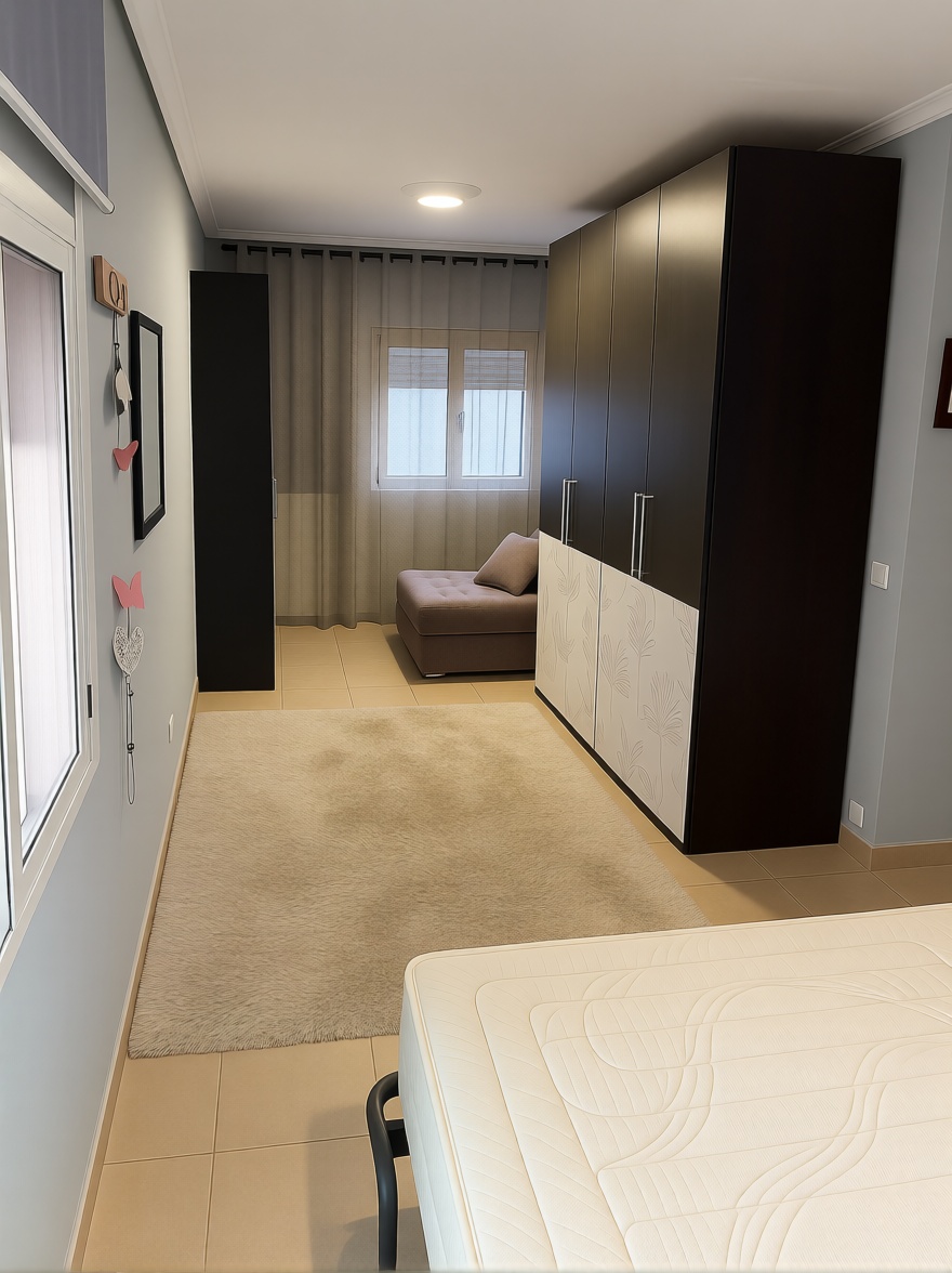 Chalet with direct beach access in Algeciras — Bedroom