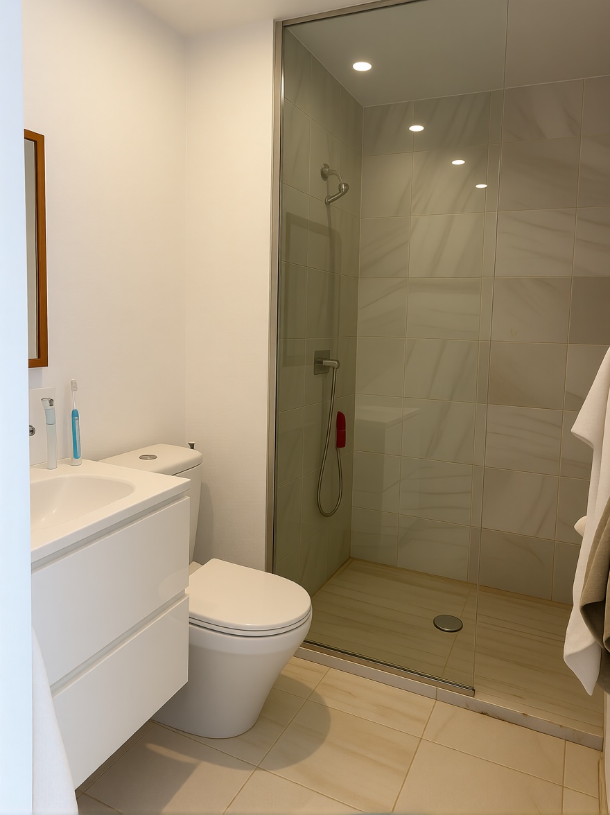 Seafront attic in Zahara de los Atunes — Bathroom