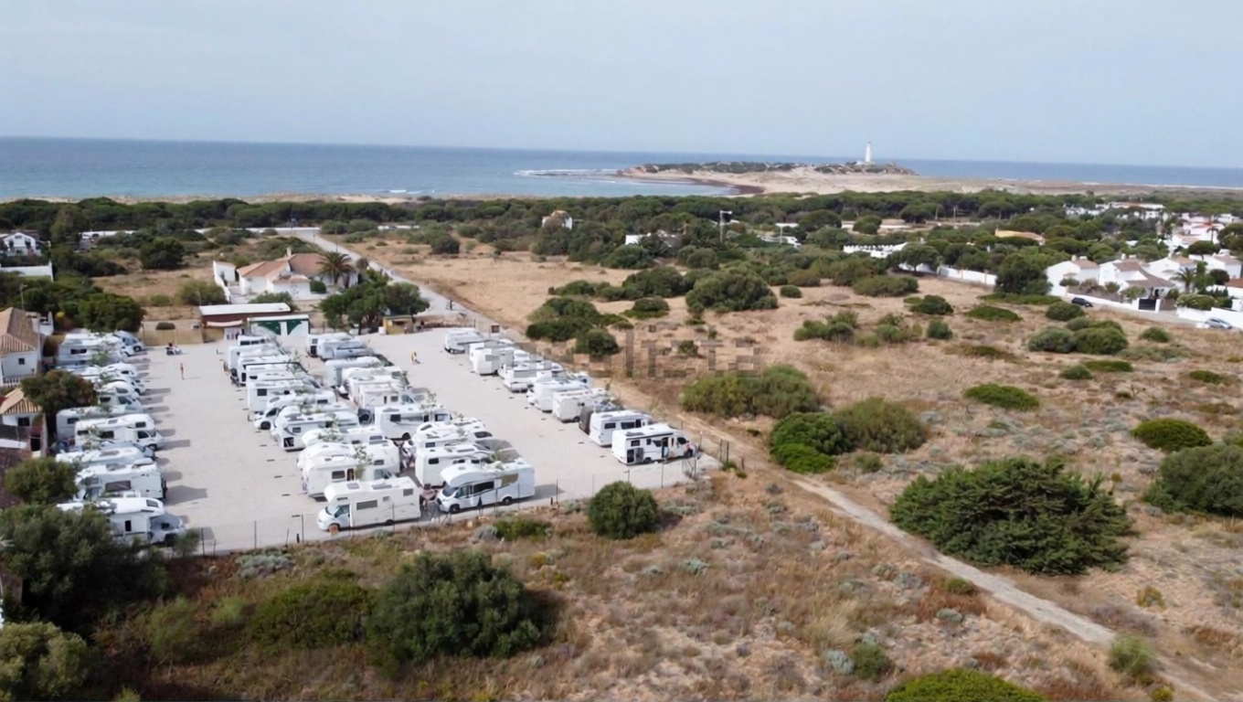 Шале с прямой выход на пляж в Barbate — Аэрофото