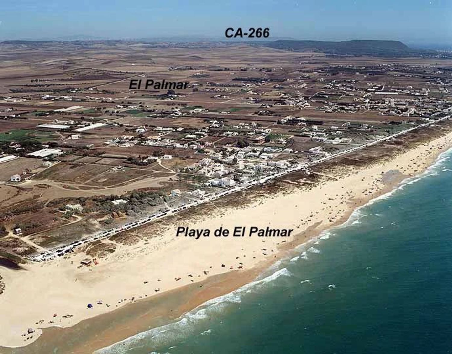 Шале с прямой выход на пляж в Cádiz — Аэрофото