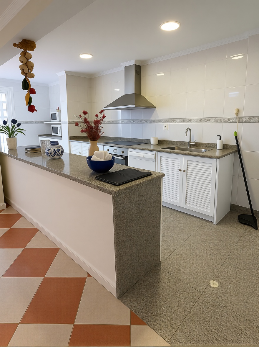 Piso en primera línea de playa en a Guarda — Cocina
