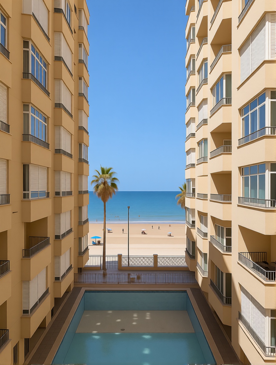 Piso en primera línea de playa en La Laguna — Vista mar