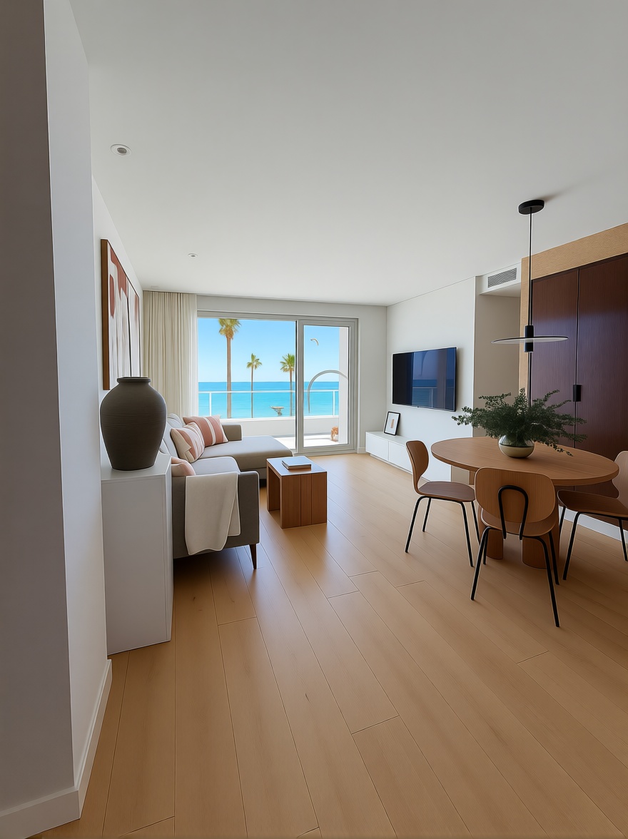 Wohnung in erste Strandlinie in Cádiz — Wohnzimmer
