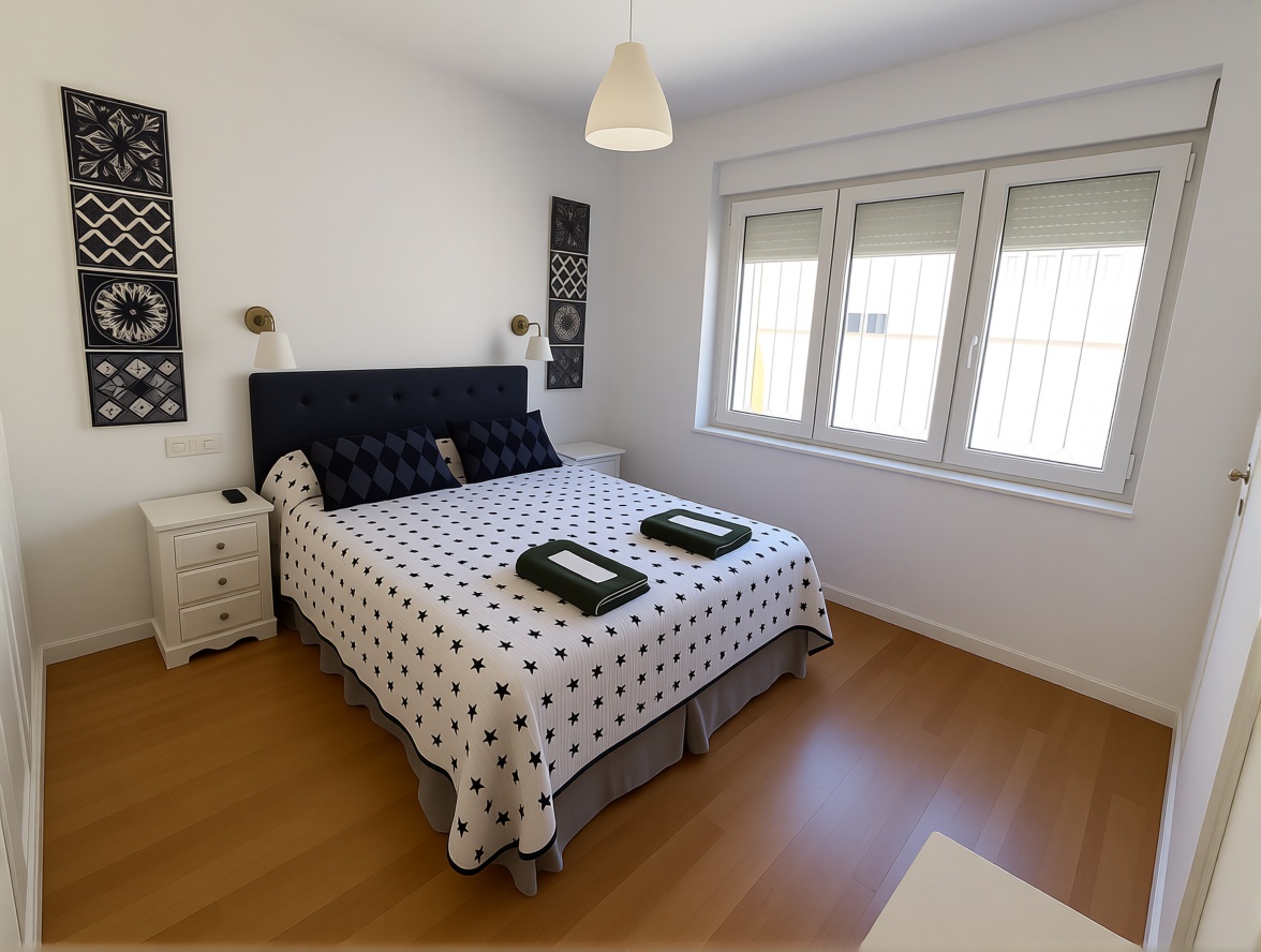 Chalet with direct beach access in El Puerto de Santa María — Bedroom