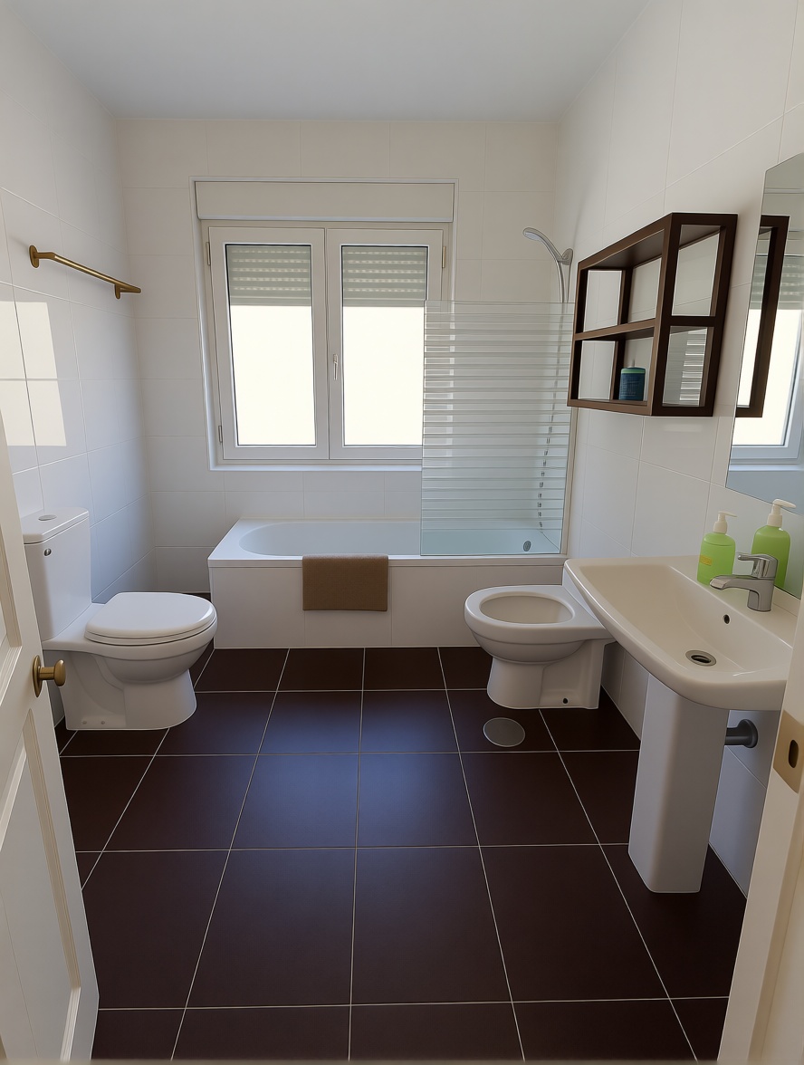 Chalet with direct beach access in El Puerto de Santa María — Bathroom