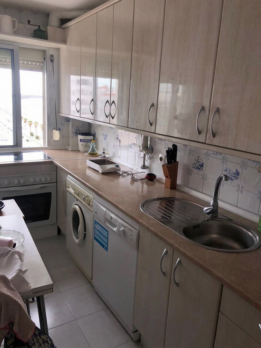 Wohnung in erste Strandlinie in El Puerto de Santa María — Küche