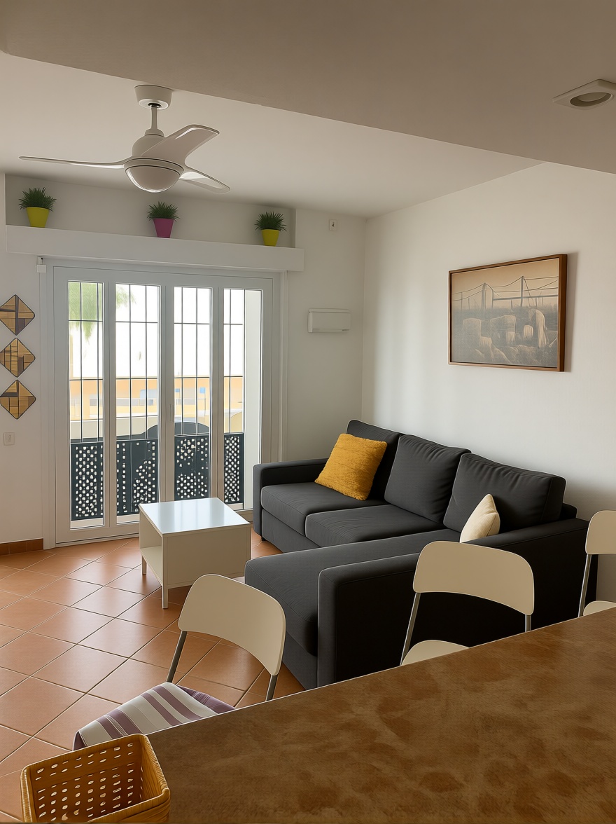 Wohnung in erste Strandlinie in El Puerto de Santa María — Wohnzimmer