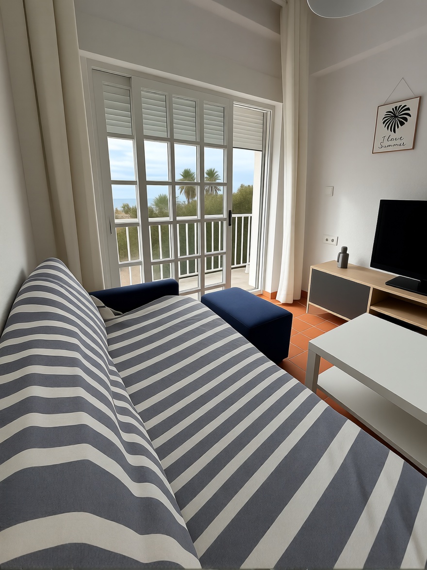 Wohnung in erste Strandlinie in El Puerto de Santa María — Wohnzimmer