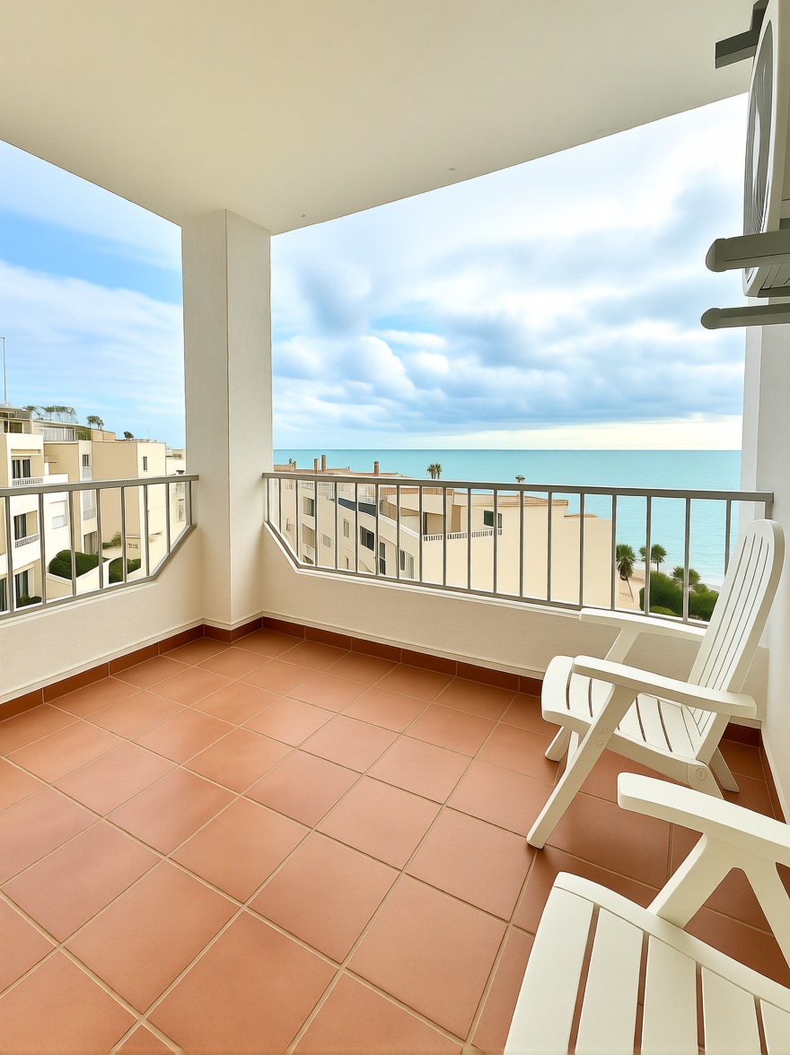 Wohnung in erste Strandlinie in El Puerto de Santa María — Meerterrasse