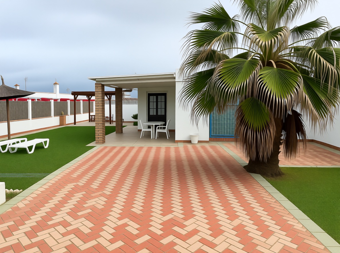 Landhaus mit direkter Strandzugang in Rota — Terrasse