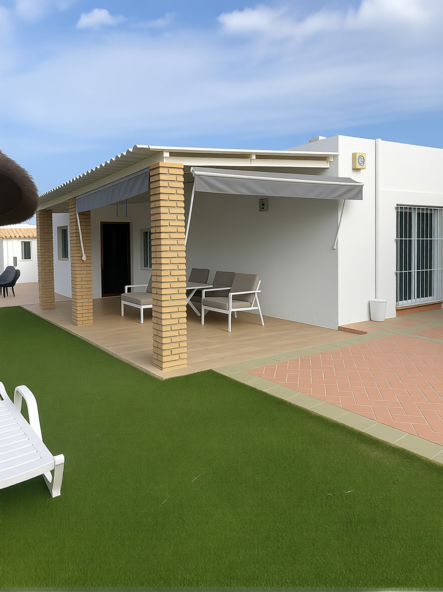 Landhaus mit direkter Strandzugang in Rota — Terrasse