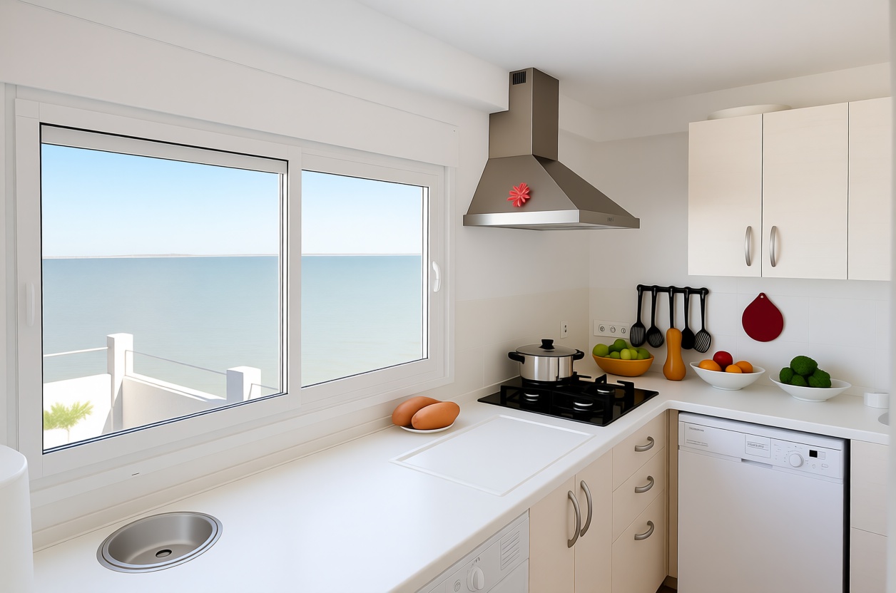 Chalet mit direkter Strandzugang in Chipiona — Küche