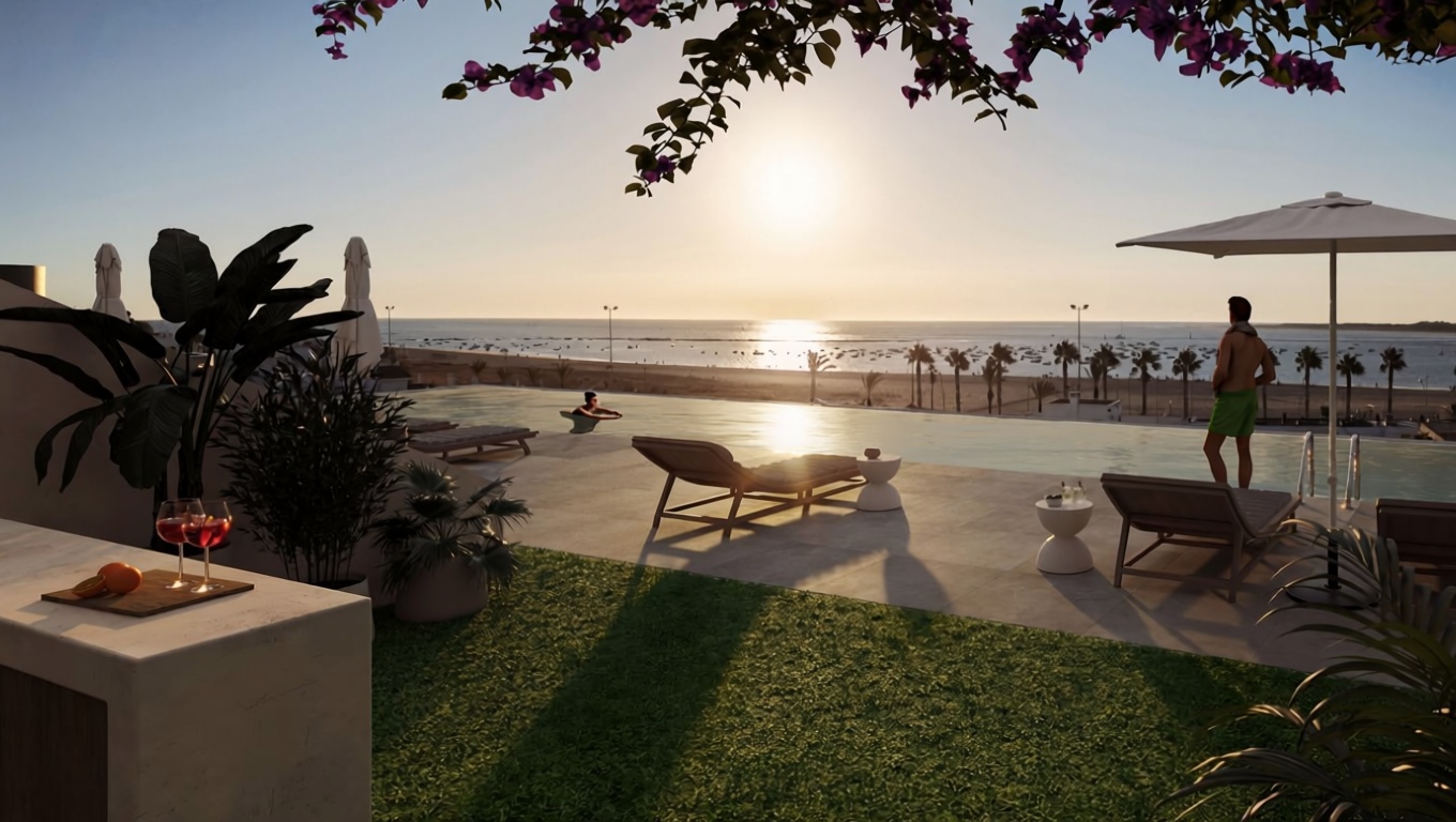 Wohnung in erste Strandlinie in Sanlúcar de Barrameda — Meerblick