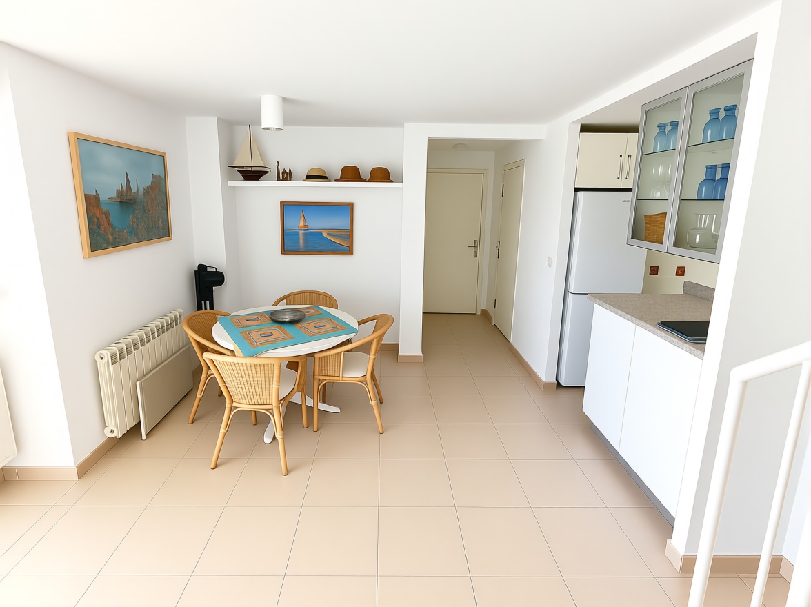 Duplex en première ligne de plage à Huelva — Coin repas
