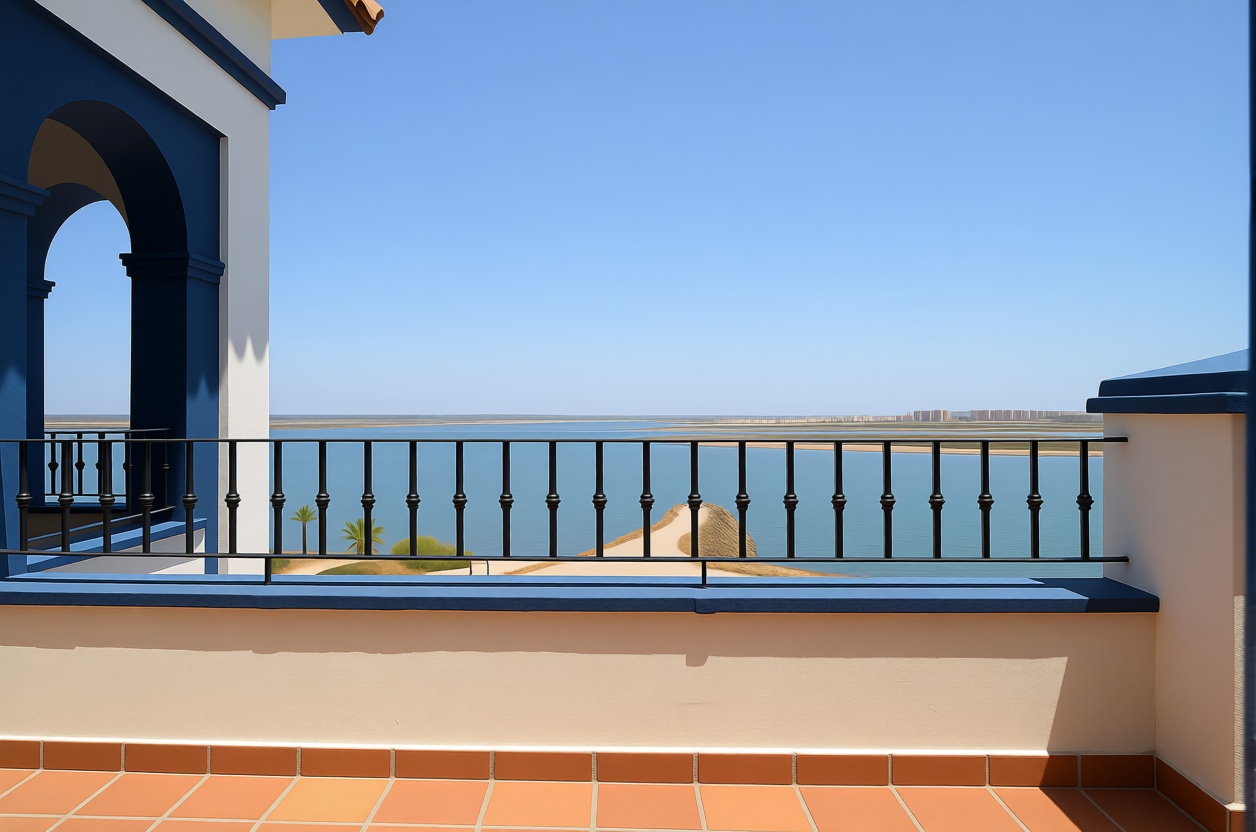Appartement en attique en première ligne de mer à Ayamonte — Terrasse mer